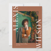 Modernes Trendy Minimalistisch 3 Foto Abschluss Einladung (Vorderseite)