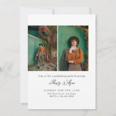 Modernes Trendy Minimalistisch 3 Foto Abschluss Einladung (Rückseite)