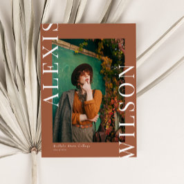 Modernes Trendy Minimalistisch 3 Foto Abschluss Einladung