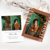 Modernes Trendy Minimalistisch 3 Foto Abschluss Einladung