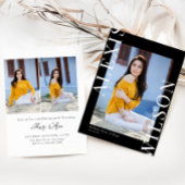 Modernes Trendy Minimalistisch 3 Foto Abschluss Einladung