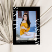 Modernes Trendy Minimalistisch 3 Foto Abschluss Einladung