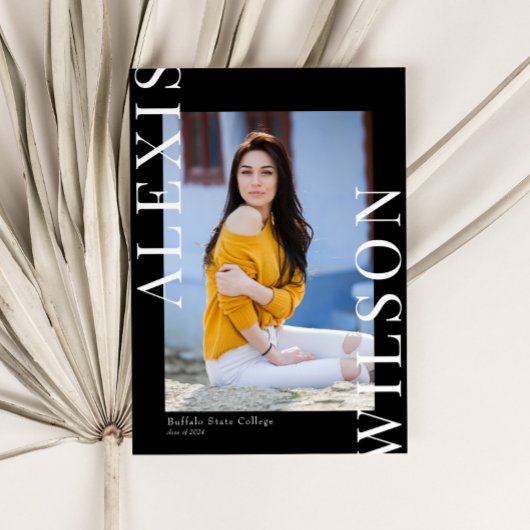 Modernes Trendy Minimalistisch 3 Foto Abschluss Einladung