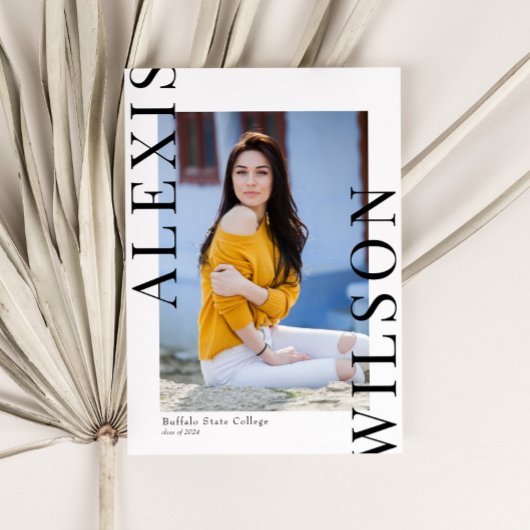 Modernes Trendy Minimalistisch 3 Foto Abschluss Einladung