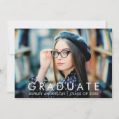 Modernes Trendy Minimalistisch Abschluss Foto Ankündigung (Vorderseite)