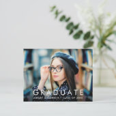 Modernes Trendy Minimalistisch Abschluss Foto Einladungspostkarte (Stehend Vorderseite)