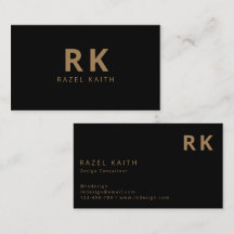Modernes, trendy Minimalistisch Black Gold Two Mon