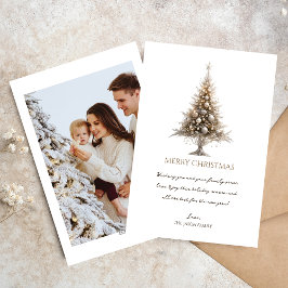 Modernes Trendy Minimalistisch Frohe Weihnachts-Fo Feiertagskarte