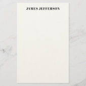 Modernes Trendy Minimalistisch Schlicht Briefpapier (Vorderseite)