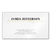 Modernes Trendy Minimalistisch Schlicht Magnetische Visitenkarte (Vorderseite)