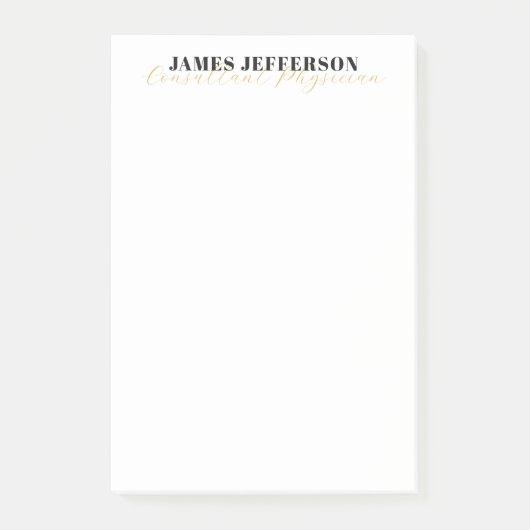 Modernes Trendy Minimalistisch Schlicht Post-it Klebezettel (Vorderseite)