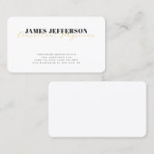 Modernes Trendy Minimalistisch Schlicht Visitenkarte (Vorne/Hinten)