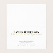 Modernes Trendy Minimalistisch Schlicht Visitenkarten (Außenseite Aufgefaltet)