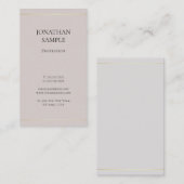 Modernes Trendy Minimalistisches Design Schlicht Visitenkarte (Vorne/Hinten)