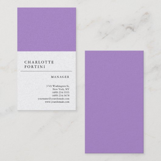 Modernes, trendy Minimalistisches Pearl Premium Visitenkarte (Vorne/Hinten)