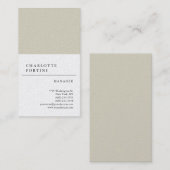 Modernes, trendy Minimalistisches Pearl Premium Visitenkarte (Vorne/Hinten)