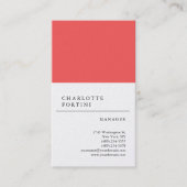 Modernes, trendy Minimalistisches Pearl Premium Visitenkarte (Vorderseite)