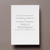 Modernes trendy Monogram Foto Save The Date