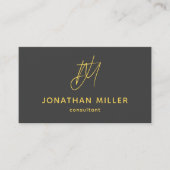 Modernes Trendy Monogram Visitenkarte (Vorderseite)