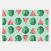 Modernes trendy Niedliches Watermelon-Muster Geschenkpapier Set (Vorderseite 3)