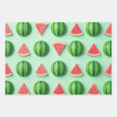Modernes trendy Niedliches Watermelon-Muster Geschenkpapier Set (Vorderseite)