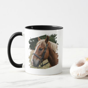 Modernes, trendy Personalisiertes Reitpferd Foto Tasse