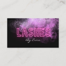Modernes Trendy Pink Neon Lashes Business Car