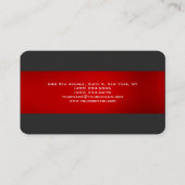 Modernes Trendy Red Gray Einzigartiges Trendy Crea Visitenkarte (Rückseite)