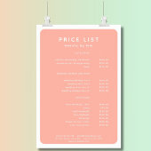 Modernes, trendy, Salon Price List Poster