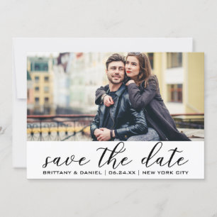 Modernes, trendy Save the Date Verlobung Foto Einladung