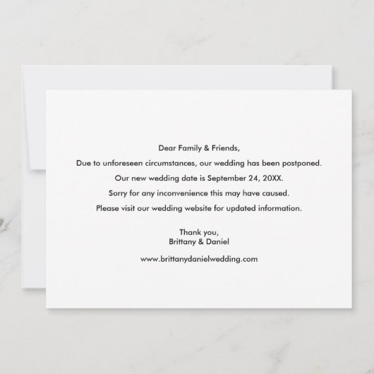 Modernes, trendy Script derselben Liebe Neue Datum Save The Date (Rückseite)