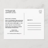 Modernes, trendy Script derselben Liebe Neues Date Postkarte (Rückseite)