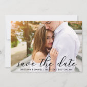 Modernes trendy Script-Foto Save The Date (Vorderseite)