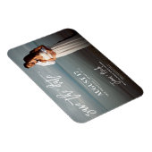 Modernes, trendy Script-Foto Save the Date Hochzei Magnet (Rechte Seite)