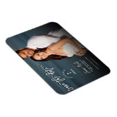 Modernes, trendy Script-Foto Save the Date Hochzei Magnet (Rechte Seite)