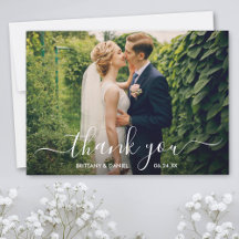 Modernes, trendy Script Wedding Foto
