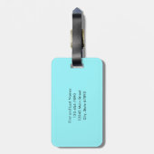 Modernes Trendy Shadow Monogram Personalisiert Gepäckanhänger (Rückseite vertikal)