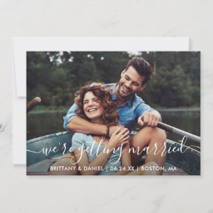 Modernes, trendy Skript "Erste Ehe" Save The Date