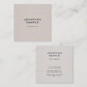 Modernes Trendy Sleek Design Elegant Schlicht Luxu Quadratische Visitenkarte (Vorne/Hinten)