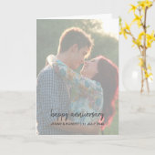 Modernes Trendy Stylish Script Foto Jubiläum Karte (Gelbe Blume)