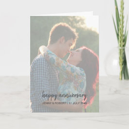 Modernes Trendy Stylish Script Foto Jubiläum Karte