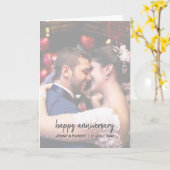 Modernes Trendy Stylish Script Foto Jubiläum Karte (Gelbe Blume)