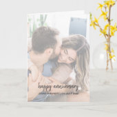 Modernes Trendy Stylish Script Foto Jubiläum Karte (Gelbe Blume)