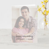 Modernes Trendy Stylish Script Foto Jubiläum Karte (Gelbe Blume)