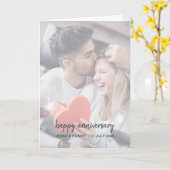 Modernes Trendy Stylish Script Foto Jubiläum Karte (Gelbe Blume)