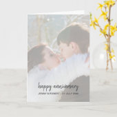 Modernes Trendy Stylish Script Foto Jubiläum Karte (Gelbe Blume)