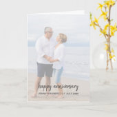 Modernes Trendy Stylish Script Foto Jubiläum Karte (Gelbe Blume)