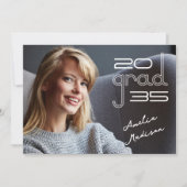 Modernes Trendy Transparentes High Tech Foto Grad Ankündigung (Vorderseite)