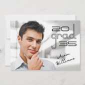 Modernes Trendy Transparentes High Tech Foto Grad Ankündigung (Vorderseite)