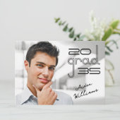 Modernes Trendy Transparentes High Tech Foto Grad Ankündigung (Stehend Vorderseite)